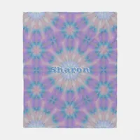 Pastel Mother of Pearl Pattern Name Monogram | Fleece Blanket