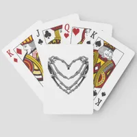 Skeleton Hands Heart Sign Retro Halloween Costume  Poker Cards