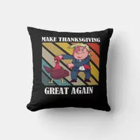 Make Thanksgiving Great Again Trumpkin – Sloth & S Throw Pillow