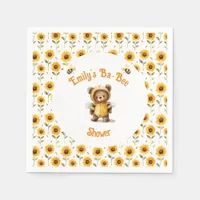 Cute Honey Bee Bear Ba-Bee Shower  Napkins