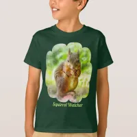 Squirrel Watcher Animal Painting Artwork Kids T-Shirt