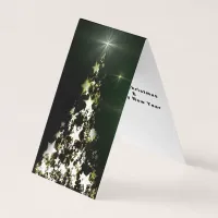 Stars on Christmas Tree Night Sky Folded Tent Card