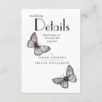 Rustic Butterflies Sketch Blush  Enclosure Card