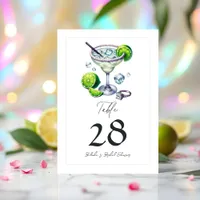 Margs and Matrimony Margarita Bridal Shower Table Number