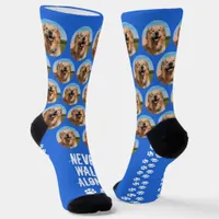 Custom Pet Photo Dog Never Walk Alone Socks