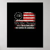 No Kings In America We The People Retro Cool Poster