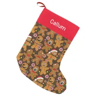 Horror Movie Creepy Gingerbread Man Small Christmas Stocking