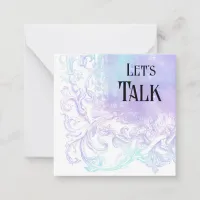 *~* Let's Talk AP63 Relationship Flat Note Card