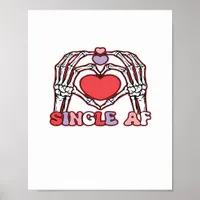 Af Skeleton Hands Valentines Day Classic Look Poster