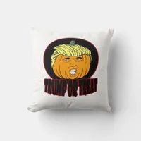Trumpkin Or Treat Halloween Trumpkin Trick Or Trea Throw Pillow