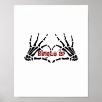 Af Skeleton Hands Heart Moody Aesthetic Poster