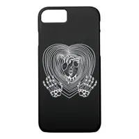 Crying Heart In White Skeleton Hands Hearts Modern iPhone 8/7 Case