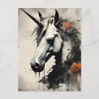 A Halloween Unicorn Postcard