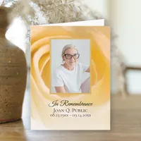 White Rose Flower Petals Funeral Memorial Sympathy Thank You Card
