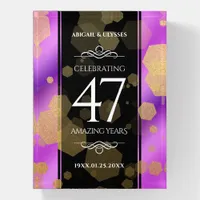 Elegant 47th Amethyst Wedding Anniversary Paperweight