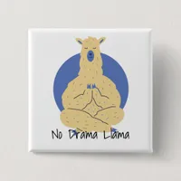 No Drama Llama in Yoga Pose Button