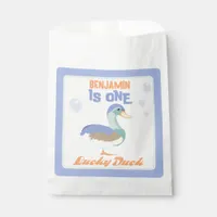 One Lucky Duck &  Bubbles First Birthday Pastel  Favor Bag