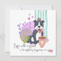 Cute Staffy Dog Funny Coffee Quote Any Occasion Card