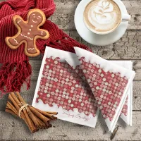 Red White Christmas Candy Pattern#13 ID1009 Paper Dinner Napkins