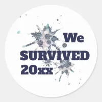 I Survived Blue Covid Virus Classic Round Sticker