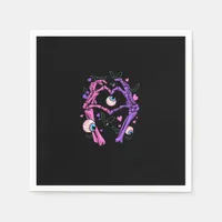 Heart Skeleton Hands - Halloween Pastel Goth Eyeba Napkins