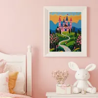 Fairytale Castle Landscape Kids Wall Art