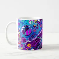Pretty Bubbles Marble Fluid Art Coffee Mug