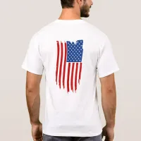 *~* Patriotic Grunge American USA Flag Modern T-Shirt