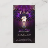 Mystical Fractal Art Purple Gold Business Card