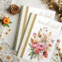 Romance Fall Bouquet Spiral Photo Notebook