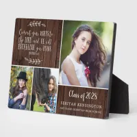 Rustic Wood Christian Graduation Bible Verse Plaque