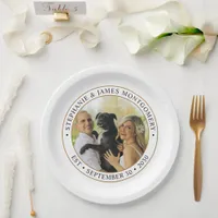 Cute Custom Pet Wedding Photo Paper Plates