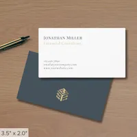 Modern Minimalist Financial Services Business Card