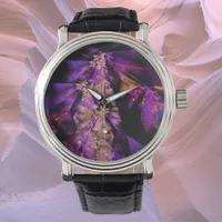 Modern fractal in black and purple watch