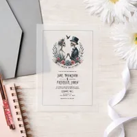 "Till Death Do Us Part" Gothic Wedding Photo Vellum Invitations