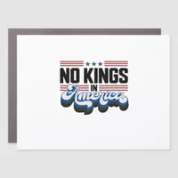 No Kings In America USA Retro Classic Car Magnet