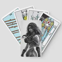 Black and White African Warrior Queen Tarot