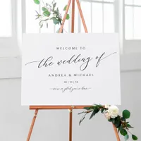 Elegant Simple Modern Wedding Welcome Sign