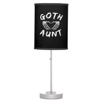 Goth Aunt Punk Skeleton Heart Hands Gothic Design Table Lamp