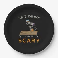 Eat Drink And Be Scary Aesthetic Graphic Paper Plates