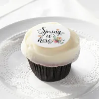 spring is here edible frosting rounds