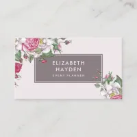 Pretty vintage Floral business card