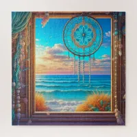 Pretty Beachy Themed Dreamcatcher Jigsaw Puzzle