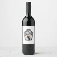 Till Death Do Us Party Classic For Halloween Wine Label