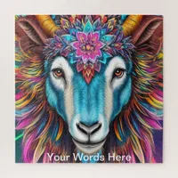 Rainbow Garden Neon Psychedelic Wildlife Nature  Jigsaw Puzzle