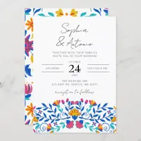 Vibrant Mexican Floral Fiesta Wedding Invitation