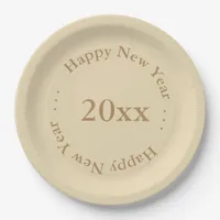 Paper Plate - Happy New Year with Date