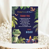 Tree Rex Birthday Dinosaur  Thank You Card