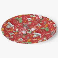 Christmas GOATS Candy and Jingle Bells GetYerGoat™ Paper Plates