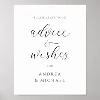 Advice Sign for Elegant Wedding Wishes